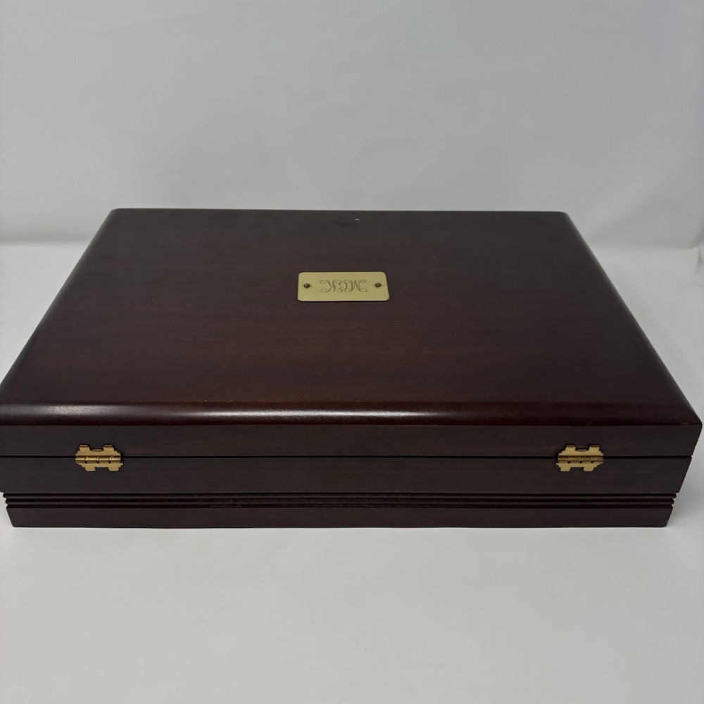 VTG Reed & Barton Anti-Tarnish Eureka Wooden Silverware Flatware Storage Box - Picture 5 of 15